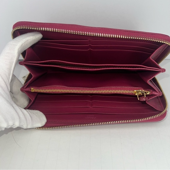 🩷PRADA | Tessuto Nylon Quilted Continental Flap Wallet Ibisco | Beautiful!! 💕 - Picture 10 of 16